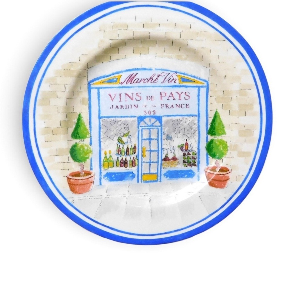 Marche Vin Vins de Pays French Wine Shop Plate cottagecore gallery 
wall